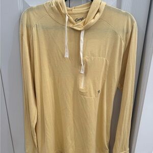 Duck Camp Yellow Hooded Long Sleeve Shirt